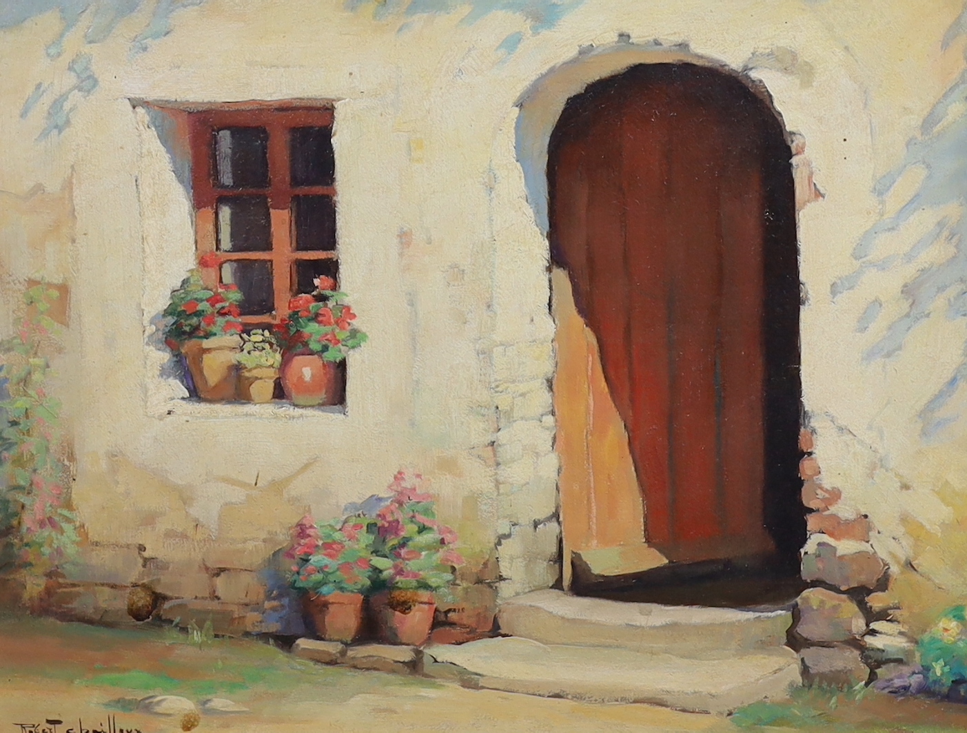 Robert Chailloux (French, 1913-2006), 'The Open Door', oil on board, 26 x 34cm